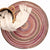 Synergy Rosewood Braided Rug Round Roomshot image