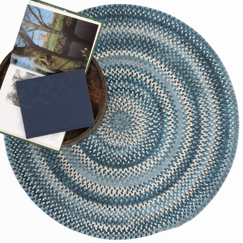 Synergy Chambray Braided Rug Round Roomshot image