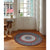 Wanderer Global Blue Braided Rug Round Roomshot image