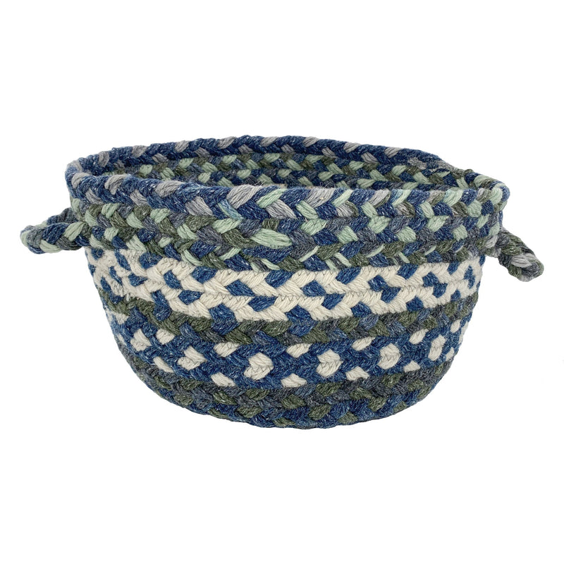 Wanderer Deep Blue Braided Rug Basket SiloB image