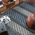 Wanderer Deep Blue Braided Rug Round Roomshot image