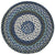 Wanderer Deep Blue Braided Rug Round SiloC image