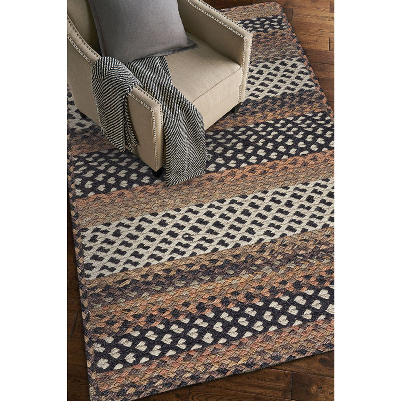 Wanderer Cognac Braided Rug Round Roomshot image