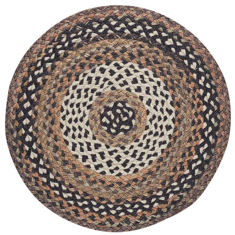 Wanderer Cognac Braided Rug Round SiloC image