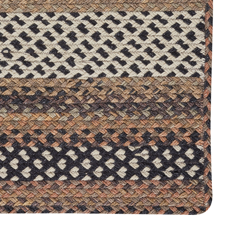 Wanderer Cognac Braided Rug Cross-Sewn Corner image