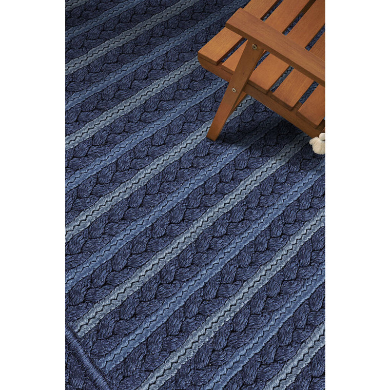 Hammock Deep Sea Braided Rug Cross Sewn Rectangle Roomshot image