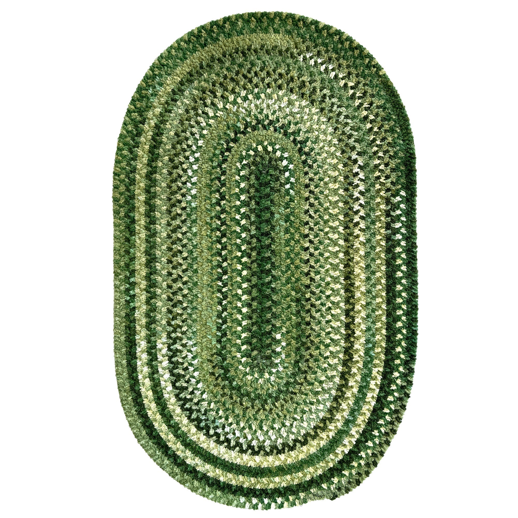 Cottonstone Balsam Green Braided Rug Oval image