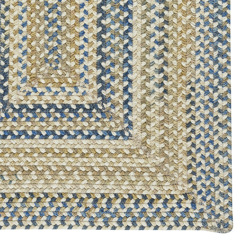 Bonneville Sandy Beach Braided Rug Concentric Corner image