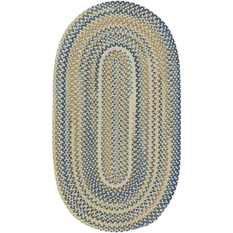 Bonneville Sandy Beach Braided Rug Oval SiloV image