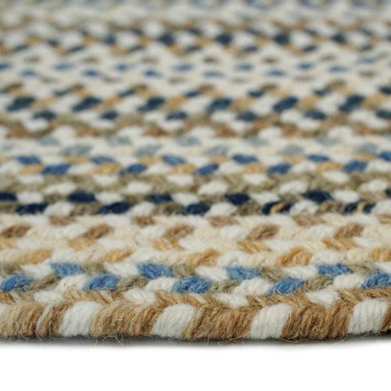 Bonneville Sandy Beach Braided Rug Oval Cross Section image