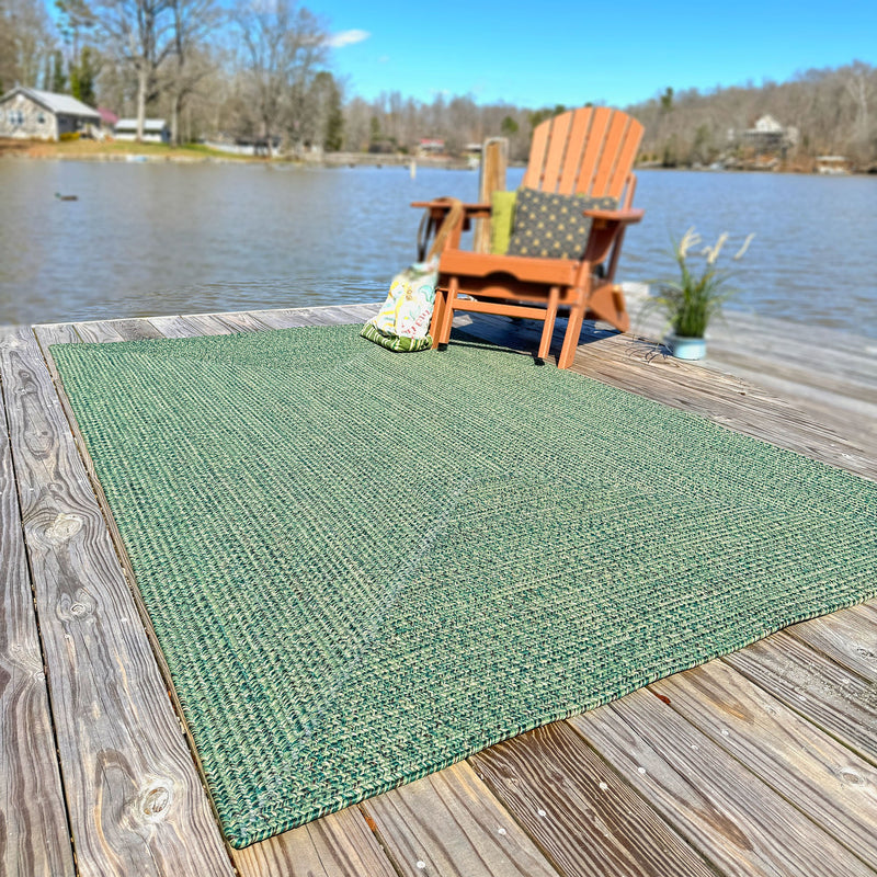 Seaport Spruce Braided Rug Rectangle Roomshot image