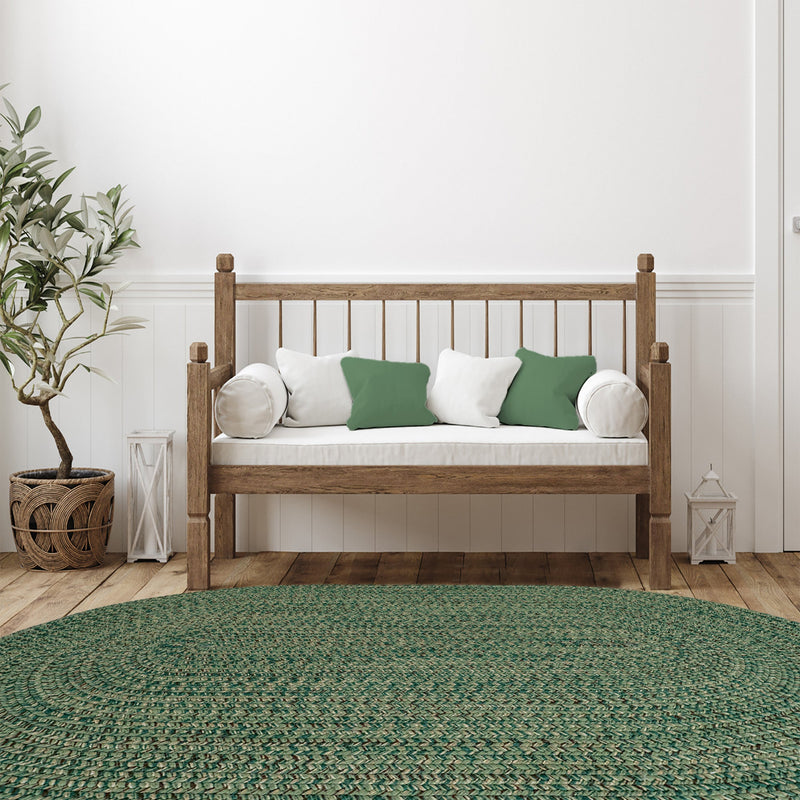 Seaport Spruce Braided Rug Oval Roomshot image