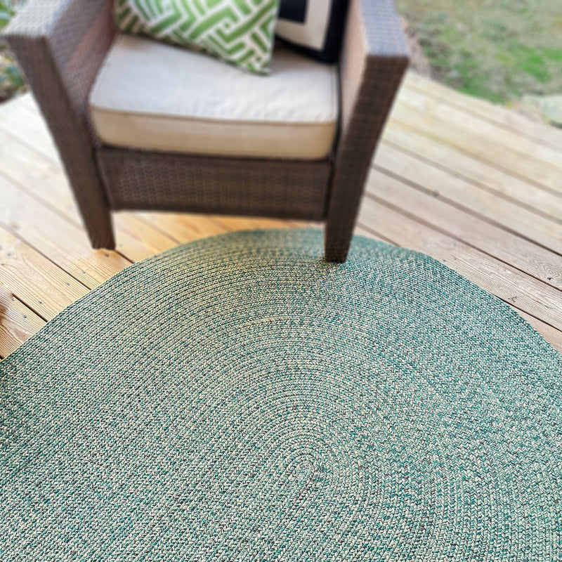 Seaport Spruce Braided Rug Oval Roomshot image