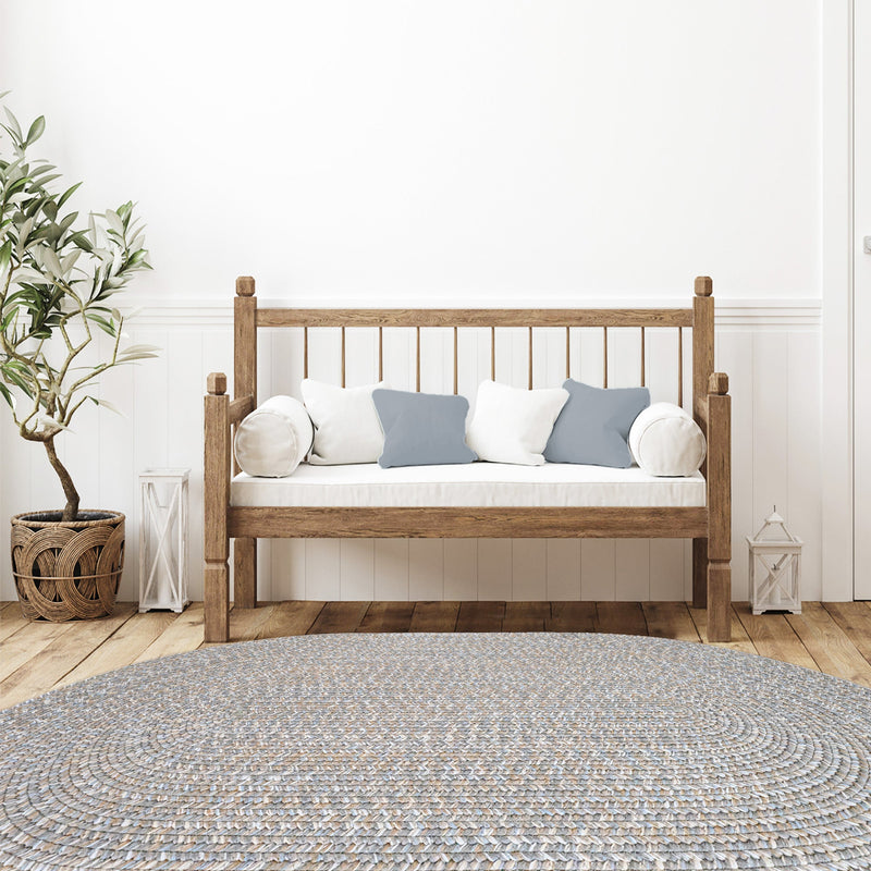 Seaport Granite Braided Rug Oval Roomshot image