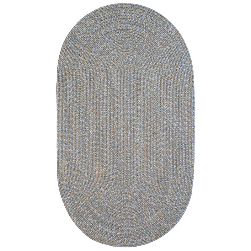 Seaport Granite Braided Rug Oval SiloV image