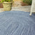 Seaport Blue Bay Braided Rug Round Roomshot image