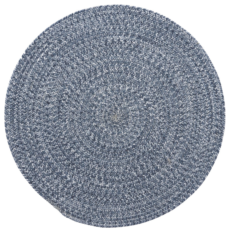 Seaport Blue Bay Braided Rug Round SiloC image