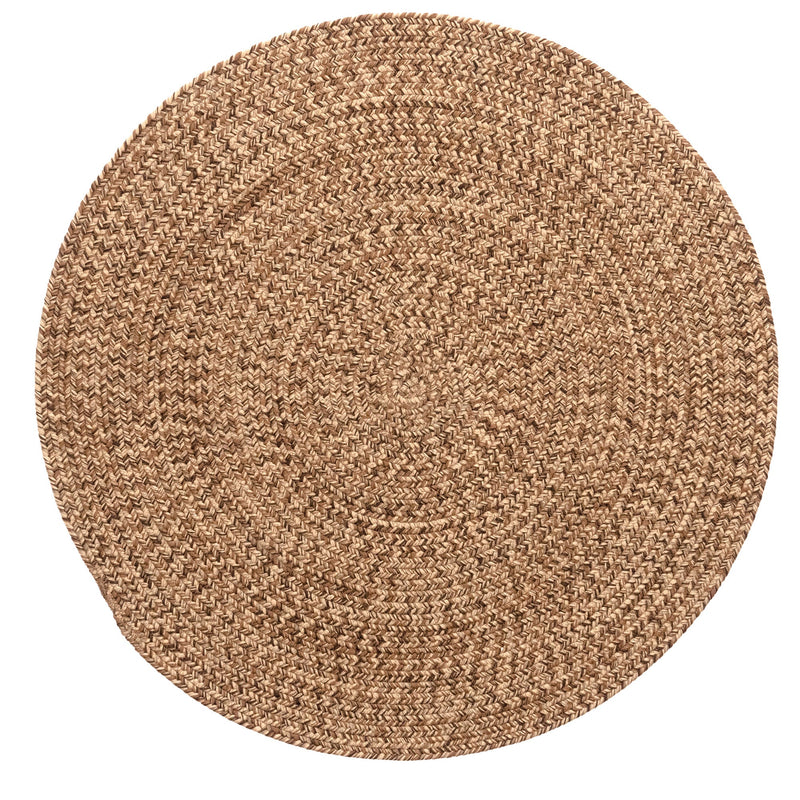 Seaport Chestnut Braided Rug Round SiloC image