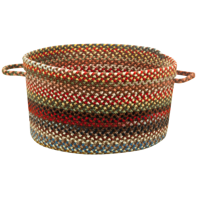 Americana Mocha Braided Rug Basket SiloB image