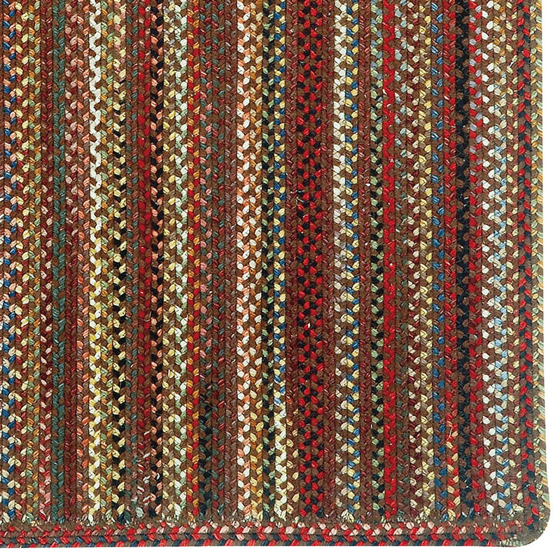 Americana Mocha Braided Rug Rectangle Corner image