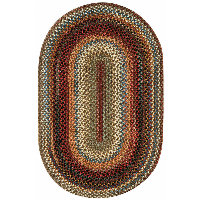 Americana Mocha Braided Rug Oval SiloV image