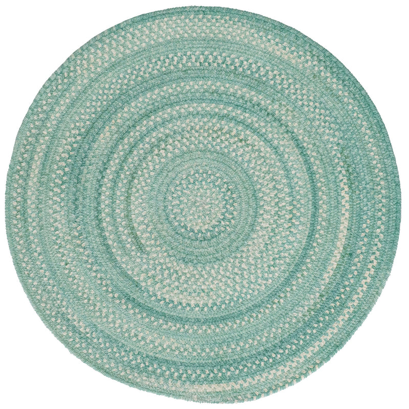 Bambini Aquamarine Braided Rug Round SiloC image