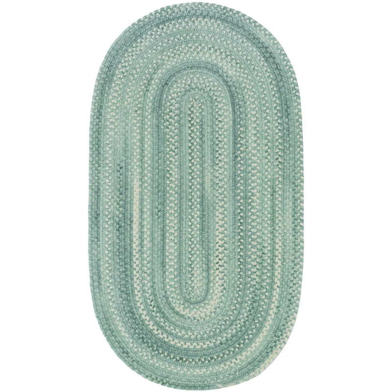 Bambini Aquamarine Braided Rug Oval SiloV image