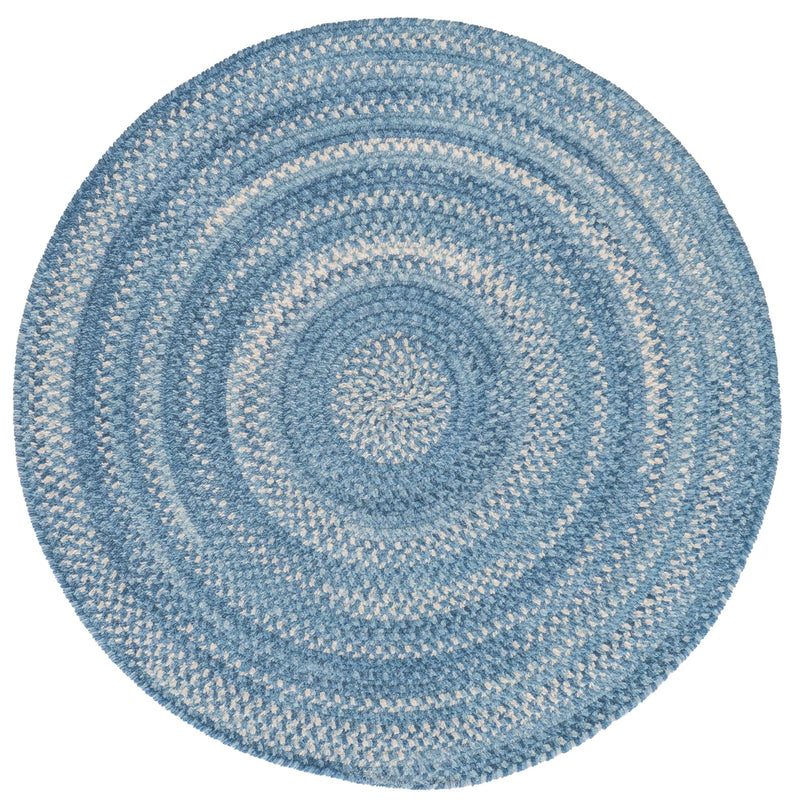 Bambini Cloud Blue Braided Rug Round SiloC image