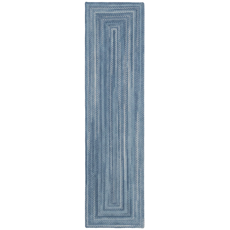 Bambini Cloud Blue Braided Rug Concentric Runner Silo image