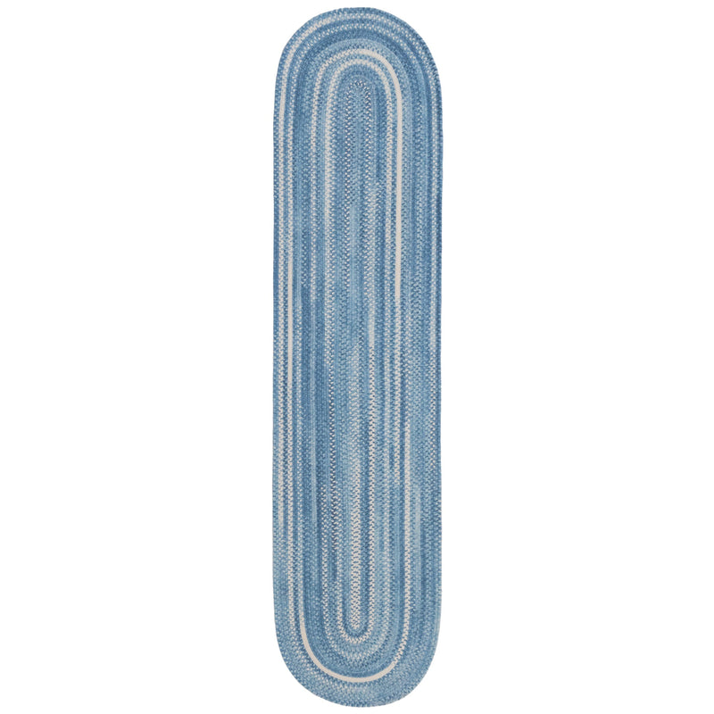 Bambini Cloud Blue Braided Rug Oval Runner Silo image