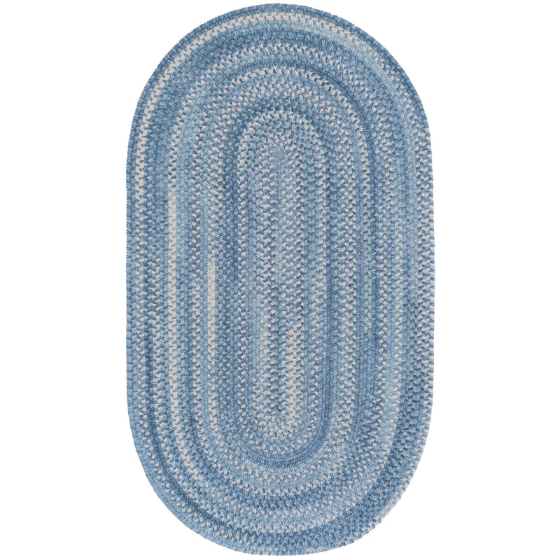 Bambini Cloud Blue Braided Rug Oval SiloV image