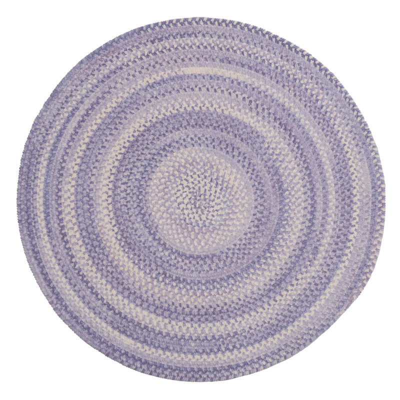 Bambini Periwinkle Braided Rug Round SiloC image