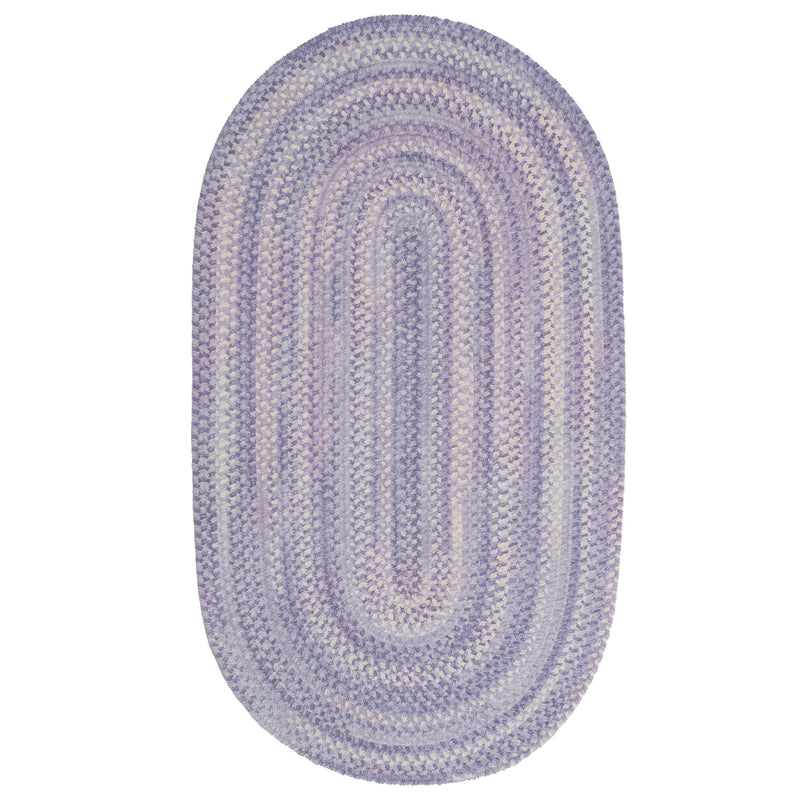 Bambini Periwinkle Braided Rug Oval SiloV image