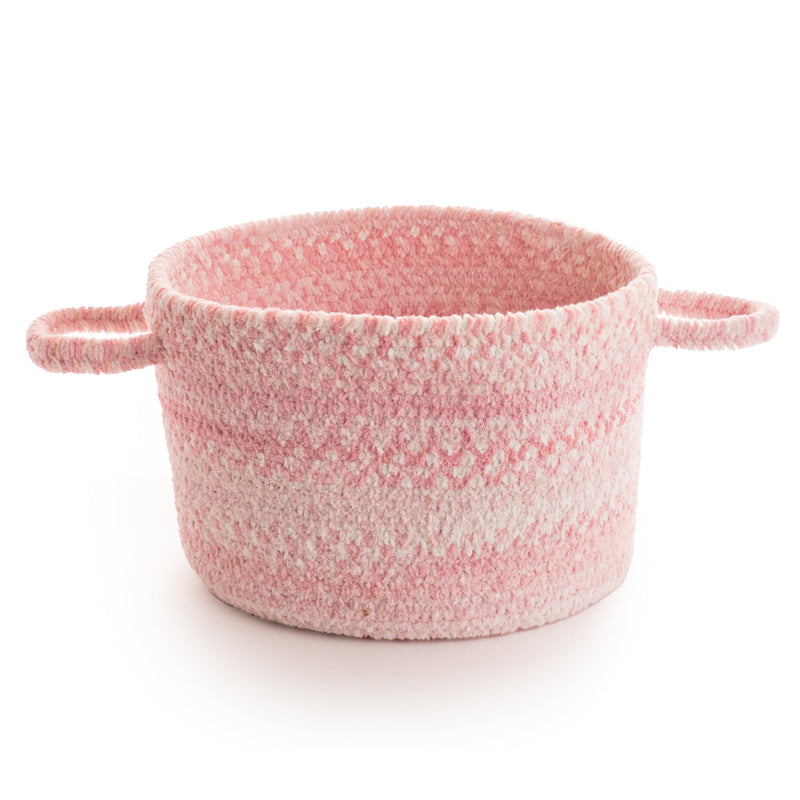 Bambini Pretty In Pink Braided Rug Basket SiloB image