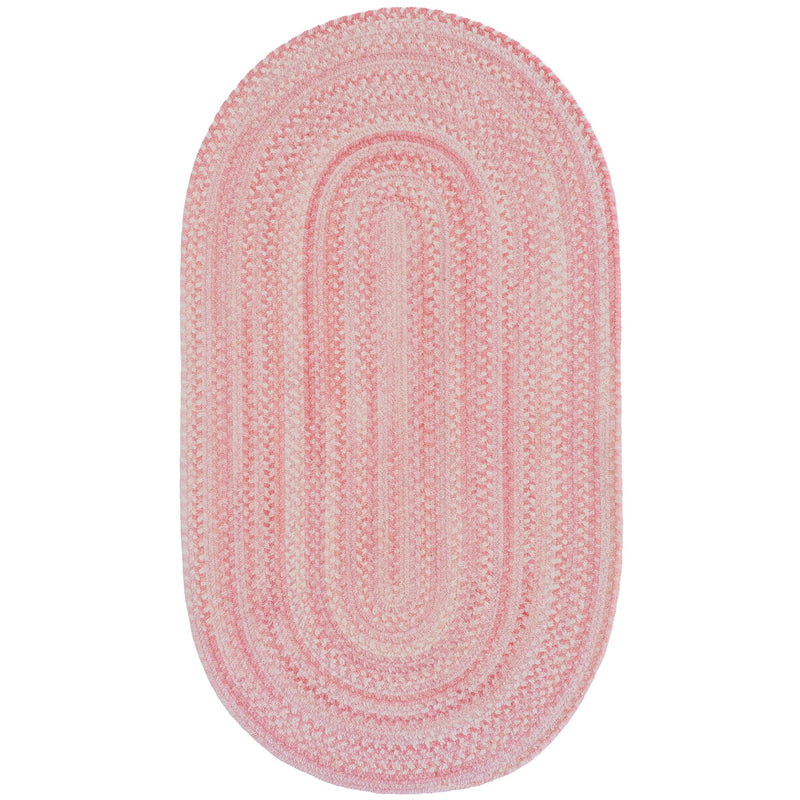 Bambini Pretty In Pink Braided Rug Oval SiloV image