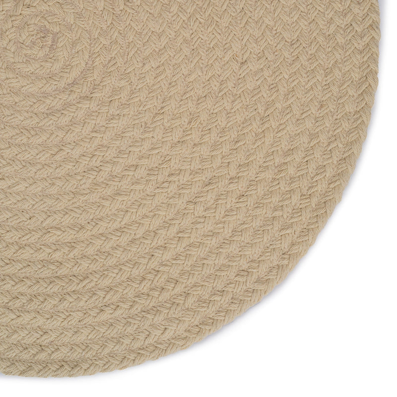 Naturelle Natural Braided Rug Round Corner image