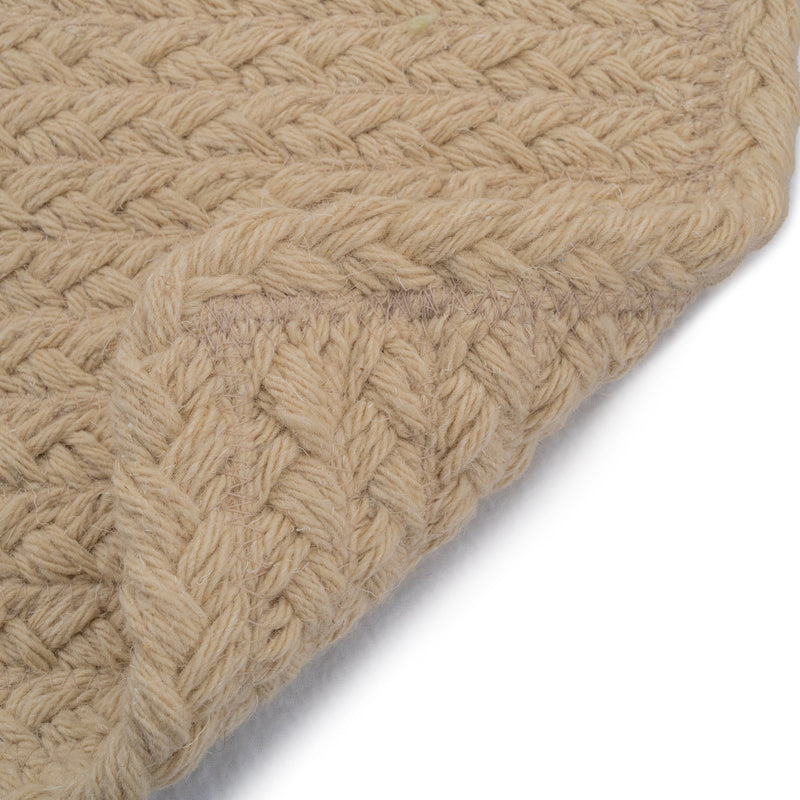 Naturelle Natural Braided Rug Cross-Sewn Back image