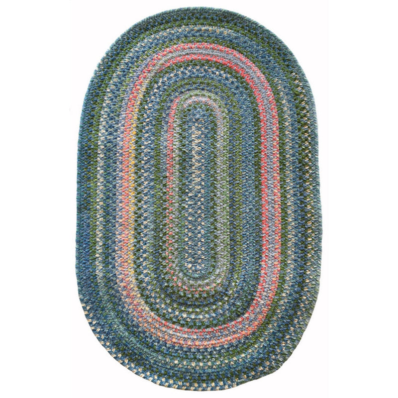 Bailey Forget Me Not Braided Rug Oval SiloV image