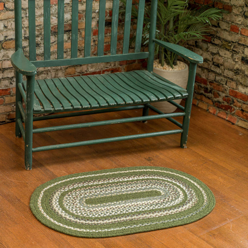 Bradford Foliage Braided Rug Oval Roomshot image