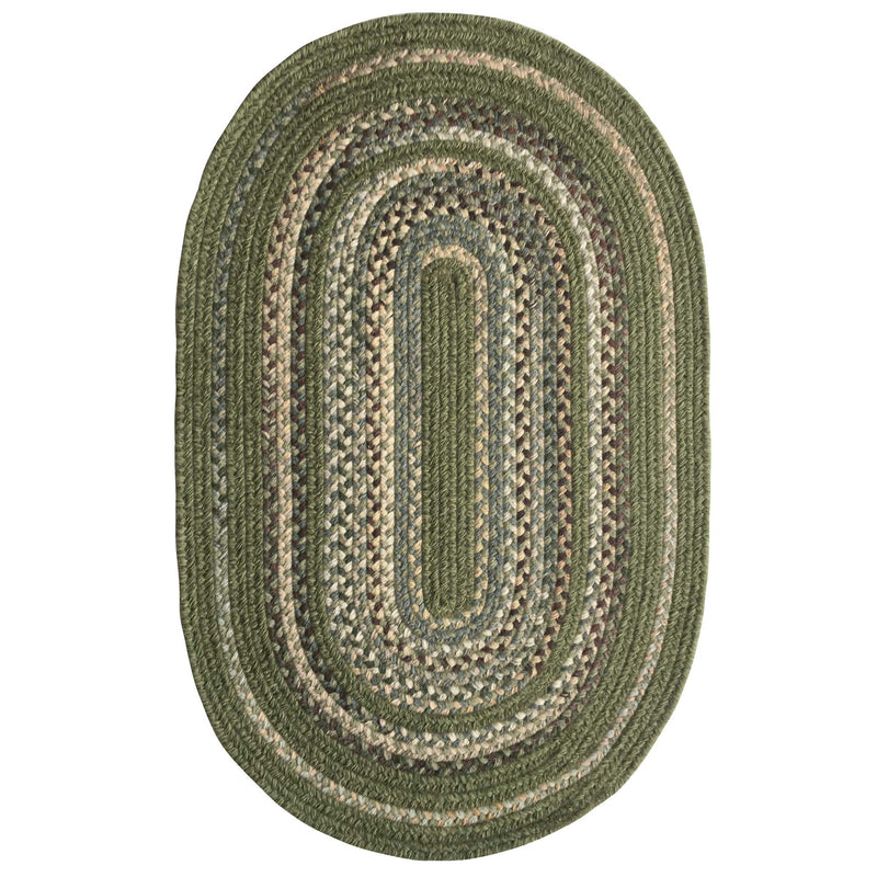 Bradford Foliage Braided Rug Oval SiloV image