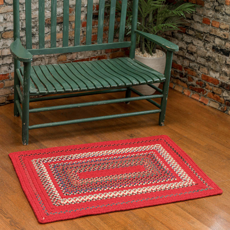 Bradford Crimson Braided Rug Concentric Roomshot image