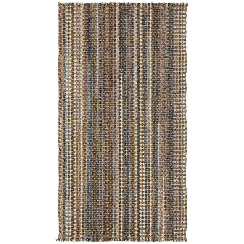 Hampton Flagstone Flat Woven Rug Vertical Stripe Rectangle SiloR image