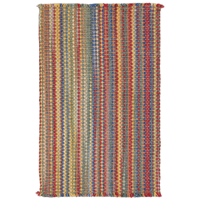 Hampton Beach Party Flat Woven Rug Vertical Stripe Rectangle SiloR image