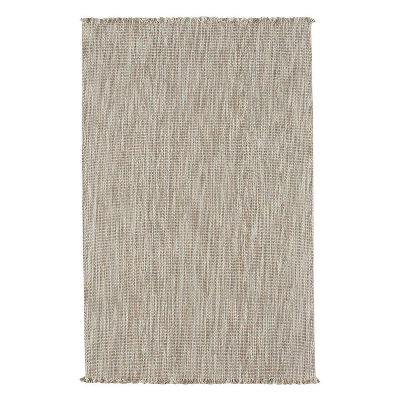 Seagrove Oyster Flat Woven Rug Vertical Stripe Rectangle SiloR image