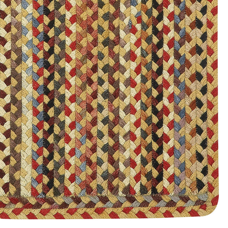 Plymouth Light Gold Braided Rug Rectangle Corner image