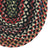 Plymouth Black Braided Rug Oval Corner image