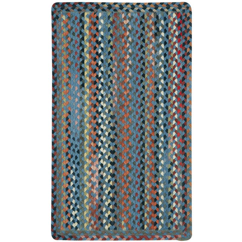 Plymouth Colony Blue Braided Rug Rectangle SiloR image