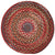 Plymouth Country Red Braided Rug Round SiloC image