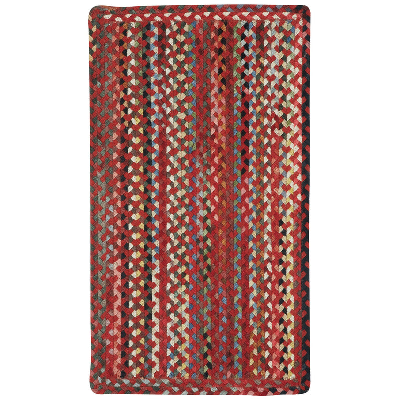 Plymouth Country Red Braided Rug Rectangle SiloR image