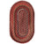 Plymouth Country Red Braided Rug Oval SiloV image